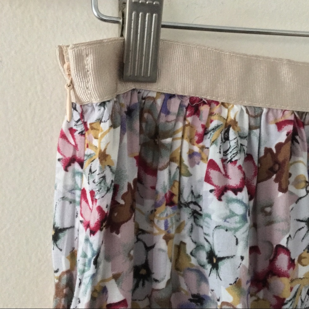 Solemio Floral Print Lace Trim Skirt - Picture 4 of 6